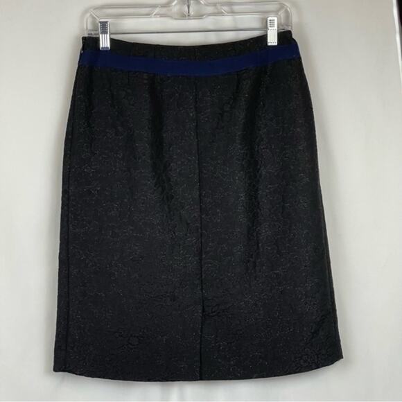 Vera Wang Metallic Black Pleated Party Event Skirt NWOT Size 2 - Picture 4 of 11